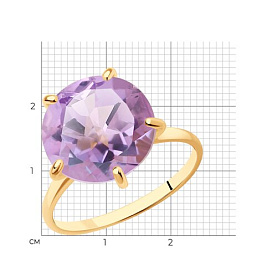 Кольцо SOKOLOV - Золото 585, Аметист (арт. 716490)