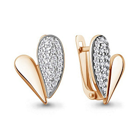 Серьги Аквамарин - Серебро 925, Фианит (арт. 400816А.6)