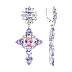 Серьги SOKOLOV - Серебро 925, Фианит (арт. 94026883)