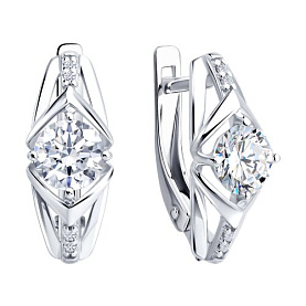 Серьги Diamant - Серебро 925, Фианит (арт. 94-120-00019-1)