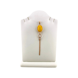 Подвеска Янтарная волна - Серебро 925, Янтарь (арт. 923003б)