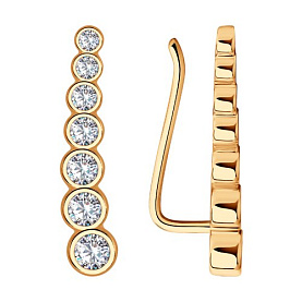 Серьги SOKOLOV - Серебро 925, Фианит (арт. 93021056)