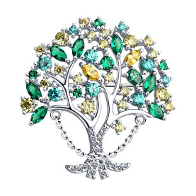 Брошь SOKOLOV - Серебро 925, Фианит (арт. 94040323)