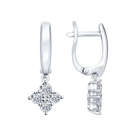 Серьги SOKOLOV - Серебро 925, Фианит (арт. 94021930)