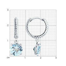 Серьги SOKOLOV - Серебро 925, Топаз (арт. 92022928)