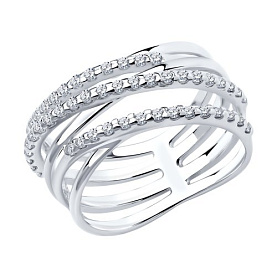 Кольцо SOKOLOV - Серебро 925, Фианит (арт. 94012050)