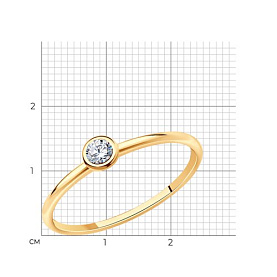 Кольцо SOKOLOV - Серебро 925, Фианит (арт. 93010163)