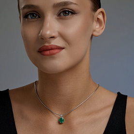 Подвеска SOKOLOV - Серебро 925, Агат, Фианит (арт. 92030864)