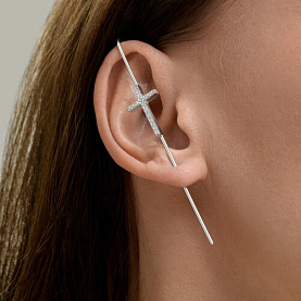 Серьга Diamant - Серебро 925, Фианит (арт. 94-127-00266-1)