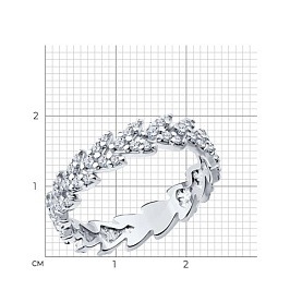 Кольцо SOKOLOV - Серебро 925, Фианит (арт. 94013720)
