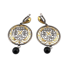 Серьги Янтарная волна - Серебро 925, Янтарь (арт. 821997Ач)