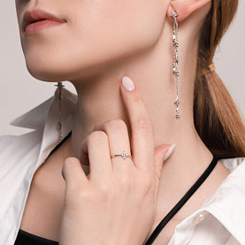 Серьги SOKOLOV - Серебро 925, Фианит (арт. 94025783)