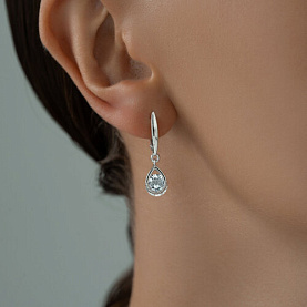 Серьги SOKOLOV - Серебро 925, Фианит (арт. 94023280)