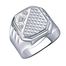 Кольцо Атолл - Серебро 925, Фианит (арт. 4141а-925)