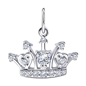 Подвеска SOKOLOV - Серебро 925, Фианит (арт. 94031215)