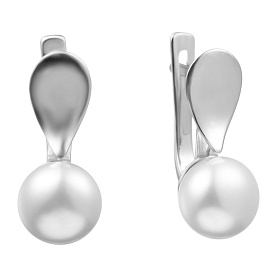 Серьги Мастер Клио - Серебро 925, Жемчуг культивированный (арт. 24С0565С)
