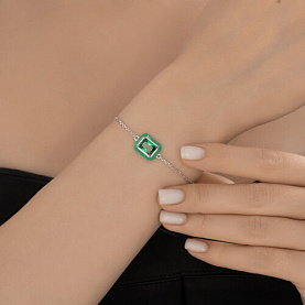 Браслет SOKOLOV - Серебро 925, Фианит, Эмаль (арт. 94051522)