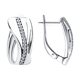 Серьги SOKOLOV - Серебро 925, Фианит (арт. 94023284)