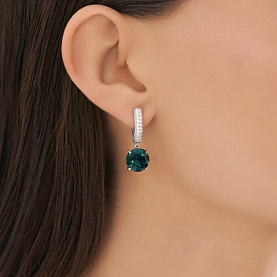 Серьги SOKOLOV - Серебро 925, Кварц, Фианит (арт. 92023195)