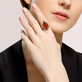 Кольцо SOKOLOV - Серебро 925, Янтарь пресс. (арт. 83010038)