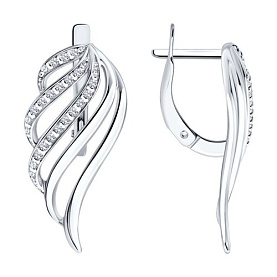 Серьги Diamant - Серебро 925, Фианит (арт. 94-120-00195-1)