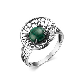 Кольцо Дар - Серебро 925, Малахит (арт. К-5113ок443)