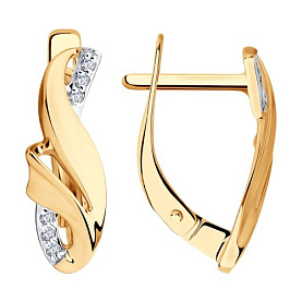 Серьги SOKOLOV - Золото 585, Фианит (арт. 028219)