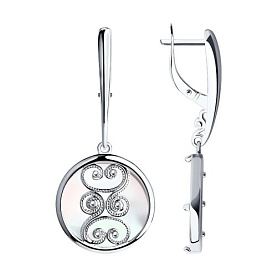 Серьги SOKOLOV - Серебро 925, Перламутр (арт. 94022214)