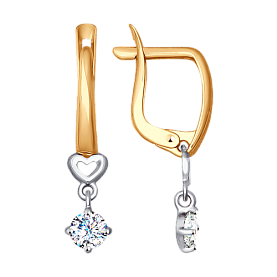 Серьги SOKOLOV - Золото 375, Фианит (арт. 027599-4)