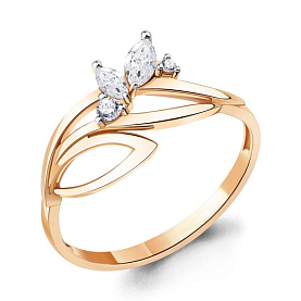 Кольцо Аквамарин - Серебро 925, Фианит (арт. 67856А.6)