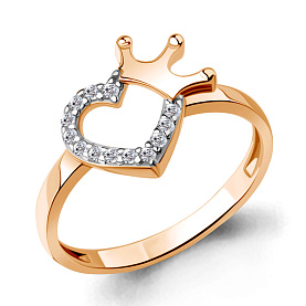 Кольцо Аквамарин - Серебро 925, Фианит (арт. 600769А.6)