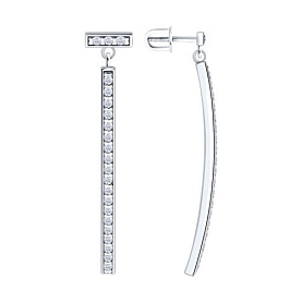 Серьги Diamant - Серебро 925, Фианит (арт. 94-122-02261-1)