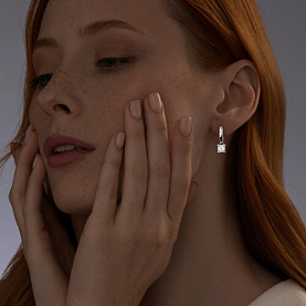 Серьги SOKOLOV - Серебро 925, Фианит (арт. 94025672)