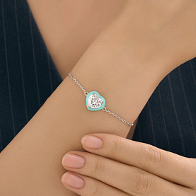 Браслет SOKOLOV - Серебро 925, Фианит, Эмаль (арт. 94051532)