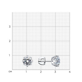 Серьги SOKOLOV - Серебро 925, Фианит (арт. 94025266)