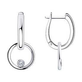 Серьги SOKOLOV - Серебро 925, Жемчуг культивированный, Фианит (арт. 94024208)