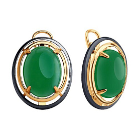 Серьги SOKOLOV - Серебро 925, Жадеит (арт. 83020424)