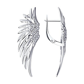 Серьги SOKOLOV - Серебро 925, Фианит (арт. 94025037)