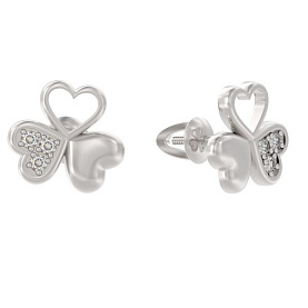 Серьги ООО "ЮК "Арина" - Серебро 925, Фианит (арт. 1054592-01110)