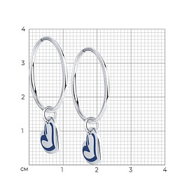 Серьги Diamant - Серебро 925, Эмаль (арт. 94-124-02264-1)