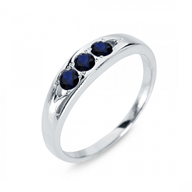 Кольцо Platinum Lab. - Платина 950, Сапфир (арт. ПК-043С-01)