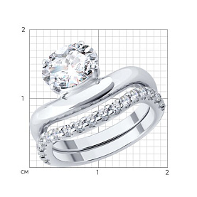 Кольцо SOKOLOV - Серебро 925, Фианит (арт. 94014989)