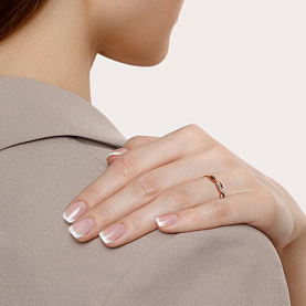 Кольцо SOKOLOV - Золото 375, Фианит (арт. 017186-4)