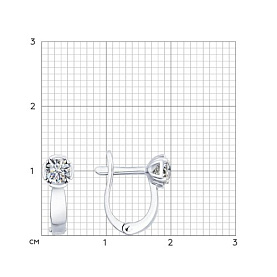 Серьги SOKOLOV - Серебро 925, Swarovski (арт. 89020010)