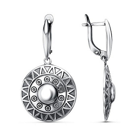 Серьги Красная пресня - Серебро 925 (арт. 33013018)