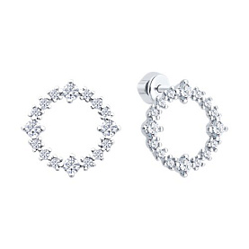 Серьги SOKOLOV - Серебро 925, Фианит (арт. 94027353)