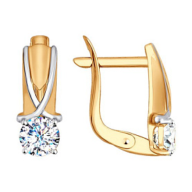 Серьги SOKOLOV - Золото 375, Фианит (арт. 027432-4)