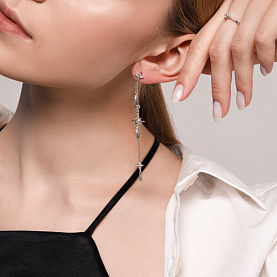 Серьги SOKOLOV - Серебро 925, Фианит (арт. 94025783)