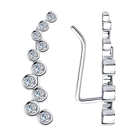 Серьги SOKOLOV - Серебро 925, Фианит (арт. 94024256)