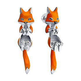 Серьги SOKOLOV - Серебро 925, Эмаль (арт. 94023557)